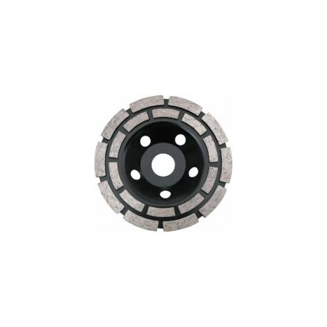 Disque Diamant, Diamant à Meuler Béton 125 x 22,23 mm Double Rangée, Meule Diamantée Universelle pour Poncer Béton, Pierre, Granit Chape, Maonnerie, Usage Universel, (1/5)