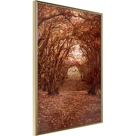Affiche Murale Encadrée "Quiet Path" 30 x 42 cm Or