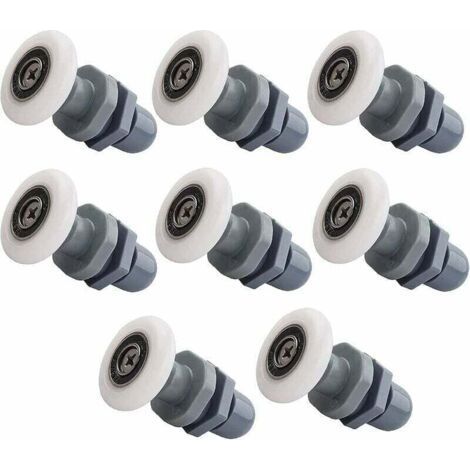 Pieces Shower Door Roller Wheel, 25mm Shower Roller, Sliding Door Rollers, Suitable for Glass Doors Approximately 4 to 6mm Thick, (K2048) (1/4)