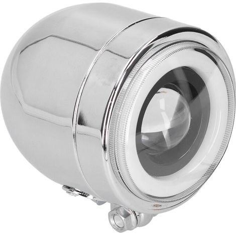 Faro LED Motociclo 4,25 Pollici Rondine Angel Eyes DRL Cromato (Luce Bianca e Gialla) (1/3)