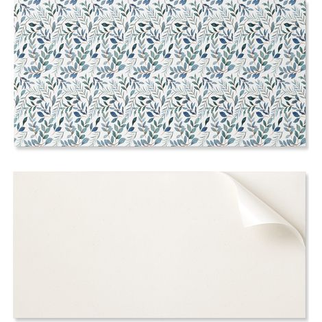 Panel de vinilo autoadhesivo con estampado para sal贸n, 100x50 cm. Estampado vegetal en el fondo.