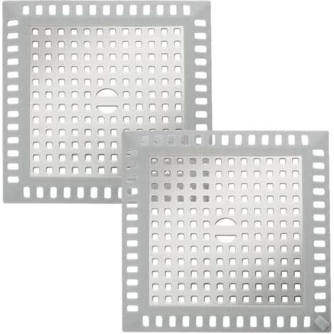 2 pièces Bouchon Evier Cuisine Carré,Protection de Drain,Filtre de Couverture de Drain de Baignoire,Couvercles de Drain de Douche avec Ventouse, pour Évier de Douche Baignoire,12.3 x 12 (1/5)