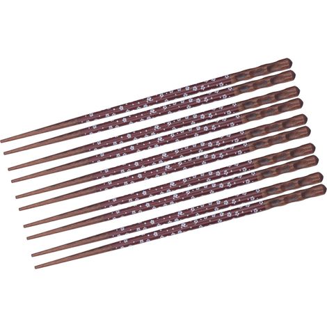Paire de baguettes réutilisables, antidérapantes, à motif raffiné, légères, confortables et lavables, idéales pour les fêtes et les mariages, rouges. (1/5)