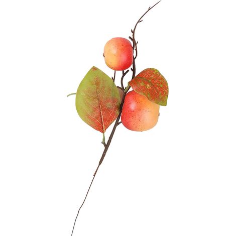 [Rama decorativa de frutas artificiales] - 8 manzanas rojas dobles, granada artificial, kumquat, decoración de zarzamora - para arreglos florales y decoración del hogar (costo de embalaje de 0,3 yuane (1/5)