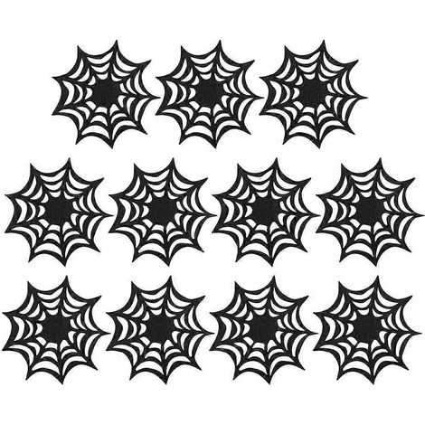 Sets de table Halloween en feutrine, protection thermique pour gobelets, usage domestique, lot de 12 (1/5)