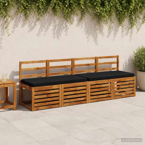 vidaXL 1-Piece Bench Cushion VUGHT 100% Polyester Black (1/5)