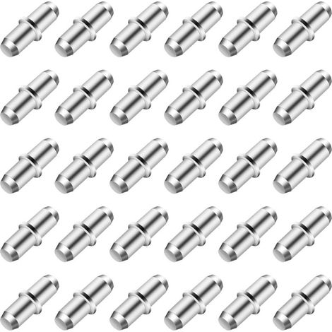 Lot de 80 supports d'étagères 5 mm,broches d'étagères, supports d'étagères pour étagères, supports de planches d'armoire, pour armoires de cuisine, armoires, étagères, bois, verre, etc (1/5)