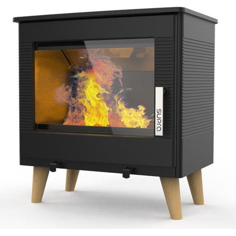 Supra – FR9016170B – Poêle à bois étanche – Vision horizontale – Fonte – Sortie arrière Ø 150 mm – Taille de bûches maxi 49 cm – Double combustion