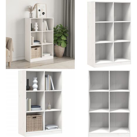 Bücherregal Weiß 70x33x110 cm Massivholz Kiefer - BucheRegal - Holzmöbel - Bücherregal Weiß - Massivholzküche - Wohnzimmereinrichtung - Home & Living
