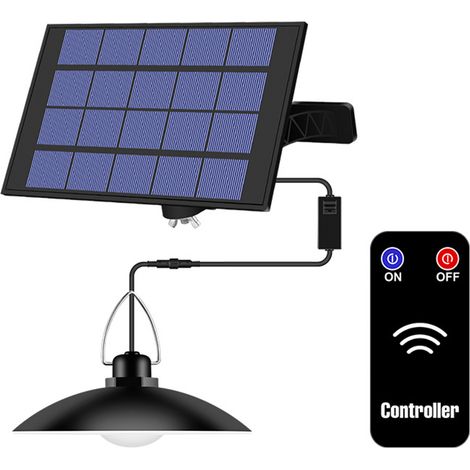 Intelligente Solar-Pendelleuchte mit Lichtsteuerung, energiesparend, wasserdicht, für die Außenbeleuchtung von Haus und Garten (Typ 1 Packung, eine Lampe mit Fernbedienung, weißes Licht) (1/5)