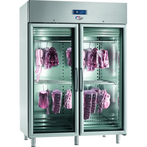 Armoire De Maturation Pour Viandes Sur 6 Grilles Gn 2/1 Inox - 2 Portes Vitrees - MAP