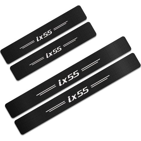 (Pour Ix55) 4 autocollants en fibre de carbone pour seuils de porte de voiture Hyundai I20 I10 KONA IONIQ I40 CRETA EQUUS IX25 IX55 EON - Accessoires auto (1/3)