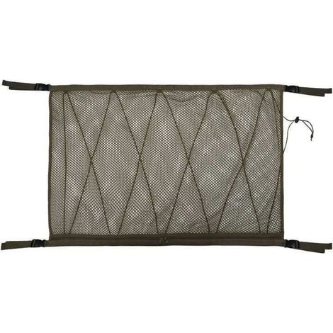filet de rangement pour voiture (kaki) 90 x 65 cm, sac de toit universel avec fermeture éclair, filet de rangement noir pour toit de voiture/SUV (filet à cordon) (1/4)