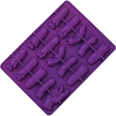 Ensemble de moules en silicone alimentaire pour gâteaux, chocolats, mousses et desserts d'Halloween - FunThumbPurple (1/5)