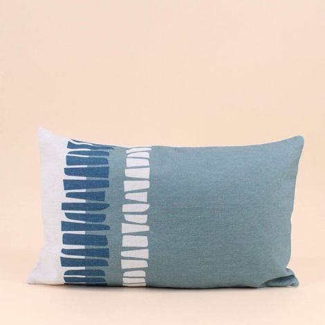 Coussin exterieur à motifs géométriques 30x50cm (1/5)