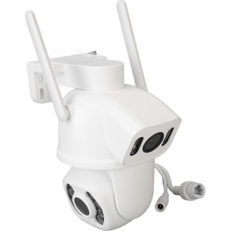 6-Megapixel-WLAN-Überwachungskamera mit Dual-Objektiv, HD-Nachtsicht, 110–240 V, Bewegungserkennung, für den Innen- und Außenbereich, EU-Stecker (1/5)