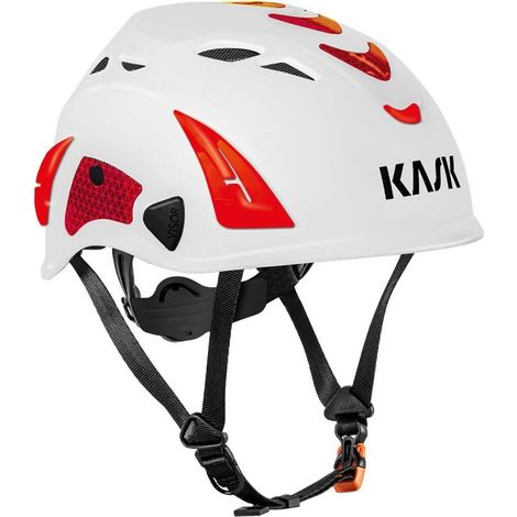 Casque de protection Kask WHE00105-241 SuperPlasma AQ HI VIZ EN397 Blanc Rouge