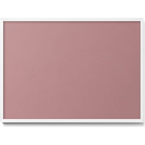 Tableau Magnétique en Métal Tableau pour Magnet - Motif Couleur rose pastel - Minimaliste - Cadre Blanc - 70x50 cm - Plaque Magnétique