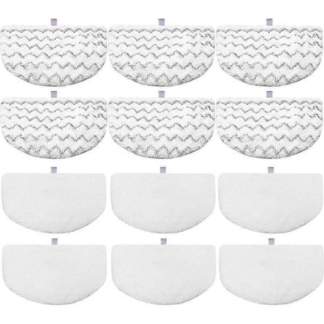 Lot de 12 lingettes de rechange pour balai vapeur Bissell Powerfresh 1940, 1440, 1544, 1806, 2075, 2181 et 2814 (référence 1940 et 1806). (1/5)