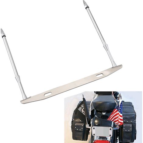 Pièces de modification universelles pour motos, supports de plaque d'immatriculation, mâts de drapeau, galvanoplastie adaptée aux Harley-Davidson Gliders (1/5)