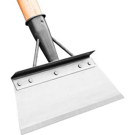 1 Tête de pelle, acier au carbone, lame tranchante 23cm, manche amovible, pour jardin neige désherbage (1/5)