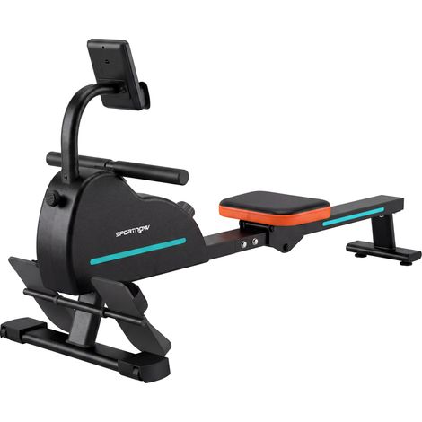 Vogatore Domestico 135x42x72 cm 16 Livelli Resistenza Bluetooth APP in Metallo e ABS Nero (1/5)