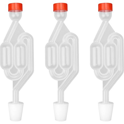 Tubes de fermentation, barboteur avec bouchons en caoutchouc, barboteur à bulles, adaptés au brassage de la bière, à la vinification et à la fermentation des cornichons.