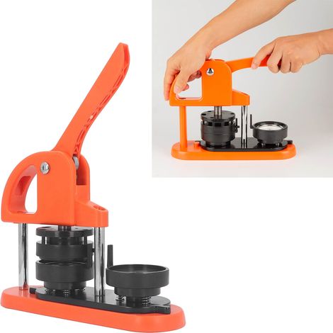 DIY-Buttonmaschine, Button-Herstellungsset mit 100 Button-Rohlingen, Kreisschneider und Zauberbuch (32 mm) (1/5)