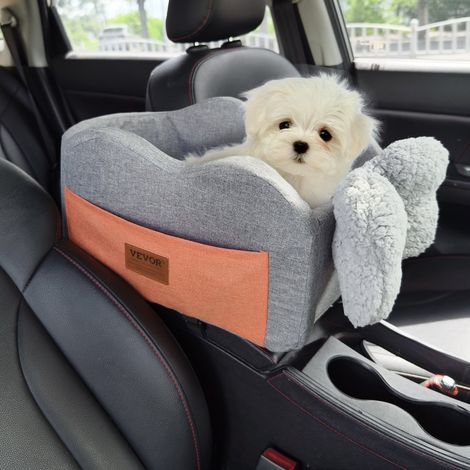 3,6 kg Siège auto chien, rehausseur pour petit chien, lit de voiture pour accoudoir central (1/5)