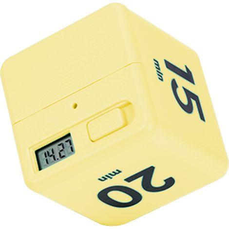 Cube Timer - 15 20 30 60 Minutes - Gravity Sensor Flip Countdown Timer - For Cooking Study Exercise Games - 1 Piece (1/5)