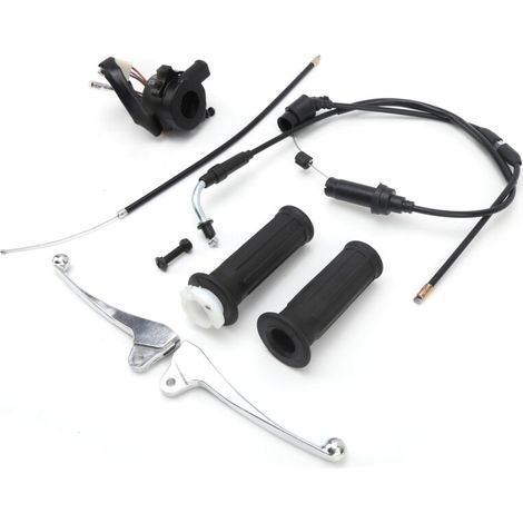 Zündschalter- und Gasgriffset für Yamaha YZinger 50 und PeeWee PW50 – Materialien: ABS und PVC – Einfache Montage (1/5)