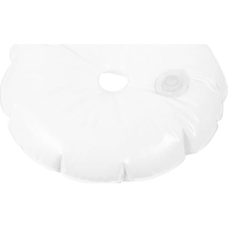 Base ad acqua per ombrellone da spiaggia, 1 pezzo, base pieghevole in plastica bianca, piede rotondo per patio, giardino, matrimoni all'aperto, supporto stabile (1/5)