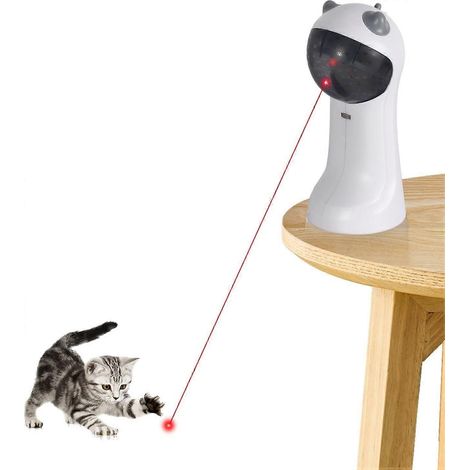 Jouet interactif pour chat TBTeek activé par le mouvement, jouet automatique rechargeable par USB avec lumière rotative, 4 modes de vitesse pour chats, chatons et chiens d'intérieur (1/5)