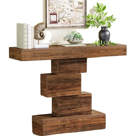 Table Console, Design Ferme, Utilisation Polyvalente, Chocolat (1/2)