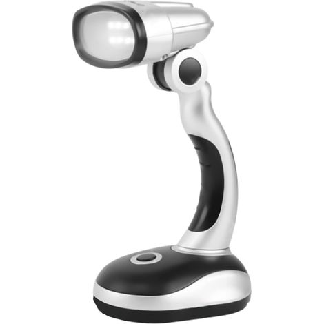 Lampe de Bureau Sans Fil Portable Batterie Tête Flexible 180° 12 LED Travail Bureau (1/4)