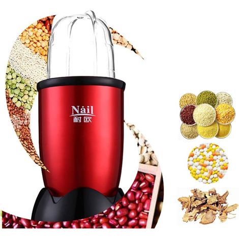 Fraiseuse électrique de nourriture de 220V, Machine de poudre de fines herbes de broyeur de grain de ménage, capacité 150ML, 22000 tr/min (1/4)