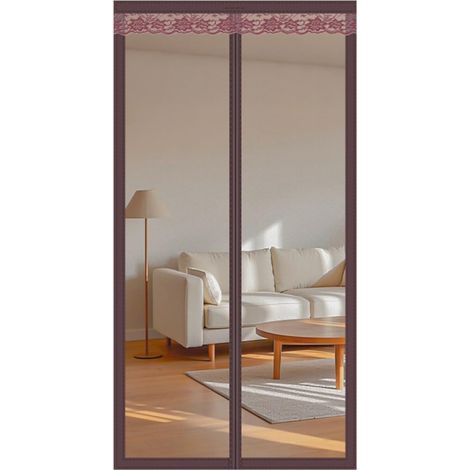 Rideau de porte magnétique à isolation thermique en maille avec (1/5)
