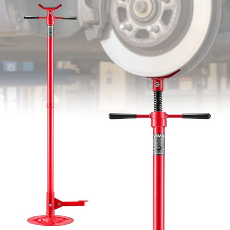 Support de Fosse et de sous Pont 0,75 t, Chandelle Haute à Hauteur Réglable 132-203,2 cm, pour Entretien Voiture Sécurité Stabilisation Atelier Garage, Poignée Pivotante Montée sur Roulement (1/5)