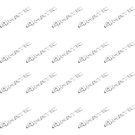 Adatto per 20 adesivi di ricambio con logo 4MATIC argento per bagagliaio, portiere, parafanghi e paraurti dell'auto.