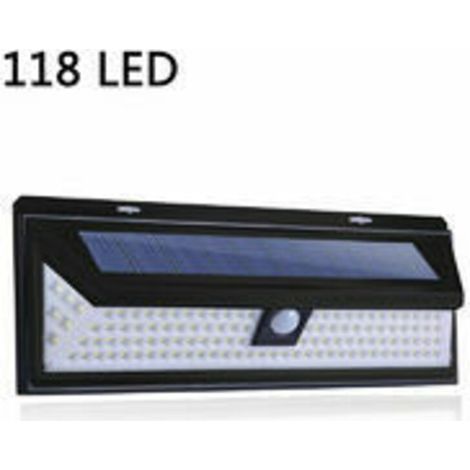 118 LED Solar Lampe 1000 Lumen Wand Licht PIR Bewegungssensor IP65 Wasserdicht Outdoor Garten