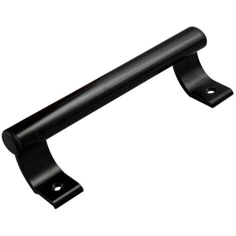 Poignée de porte coulissante en alliage d'aluminium de 8 pouces poignée de porte d'armoire de salle de bain poignée de porte d'entrepôt poignée de porte de jardin (black) (1/4)