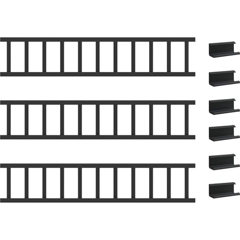 Black 300 x 2.5 x 20 cm Steel vidaXL