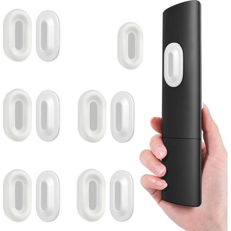 Lot de 5 supports muraux magnétiques pour télécommande TV, support mural en silicone pour télécommande de lit, TV, ventilateur de plafond et climatiseur (blanc) (1/5)