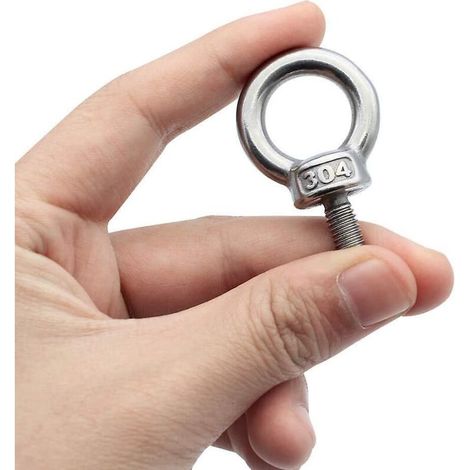 bulloni ad occhiello in acciaio inossidabile 304, vite ad occhiello con filettatura maschio M6, vite ad occhiello, resistente alla corrosione, per casa, ufficio (1/4)