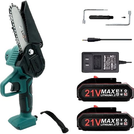 Sécateurs sans fil, double fonctionnalité, poignée ergonomique, 4Inch-2 Batterie (1/2)