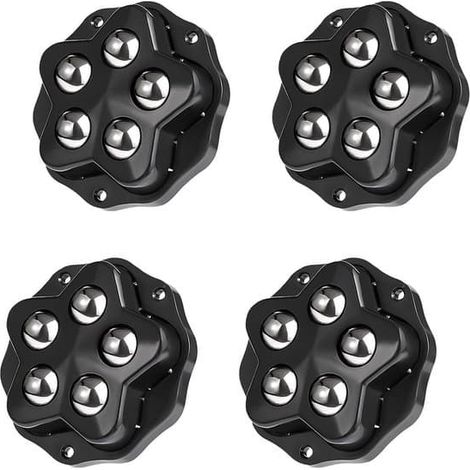 roulettes robustes pour meubles avec roues plates à 360° pour boîtes de rangement, meubles, poubelles, petits appareils électroménagers et appareils électriques. (1/5)