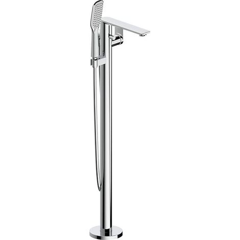 Kit Mitigeur bain/douche Nomoro sur pied avec douchette, saillie 219 mm, chromé