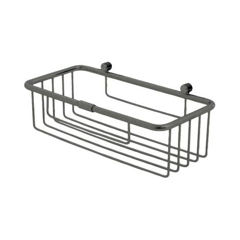 Panier de douche rectangulaire 25228 cm chrome noir brosse - CRISTINA ONDYNA SHD1575