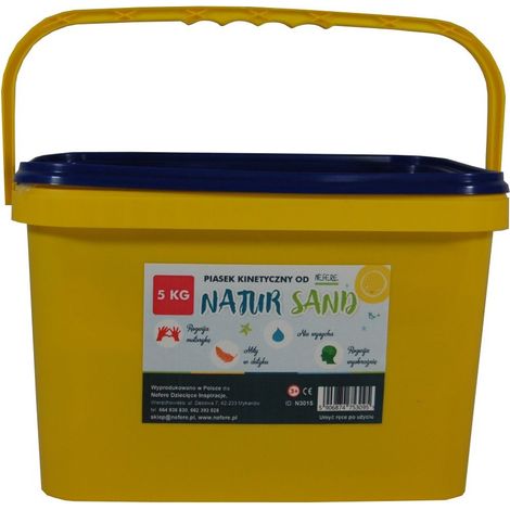 Sable cinétique 5 kg dans un seau + bac à sable (1/4)