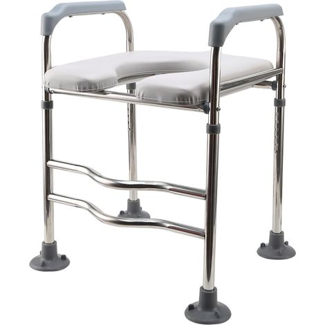 Rehausseur Toilette Adulte Hauteur Réglable 64-74 cm à 6 Niveaux (1/5)